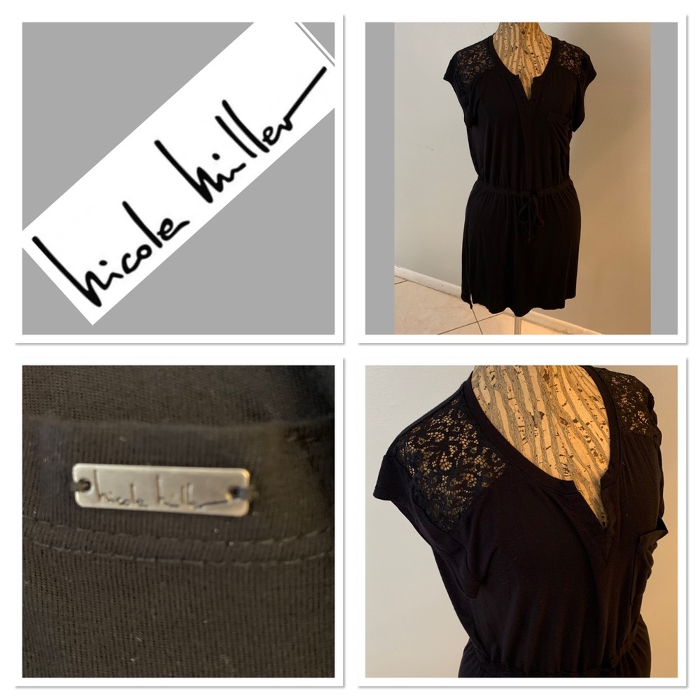 Nicole Miller Black beach cover up